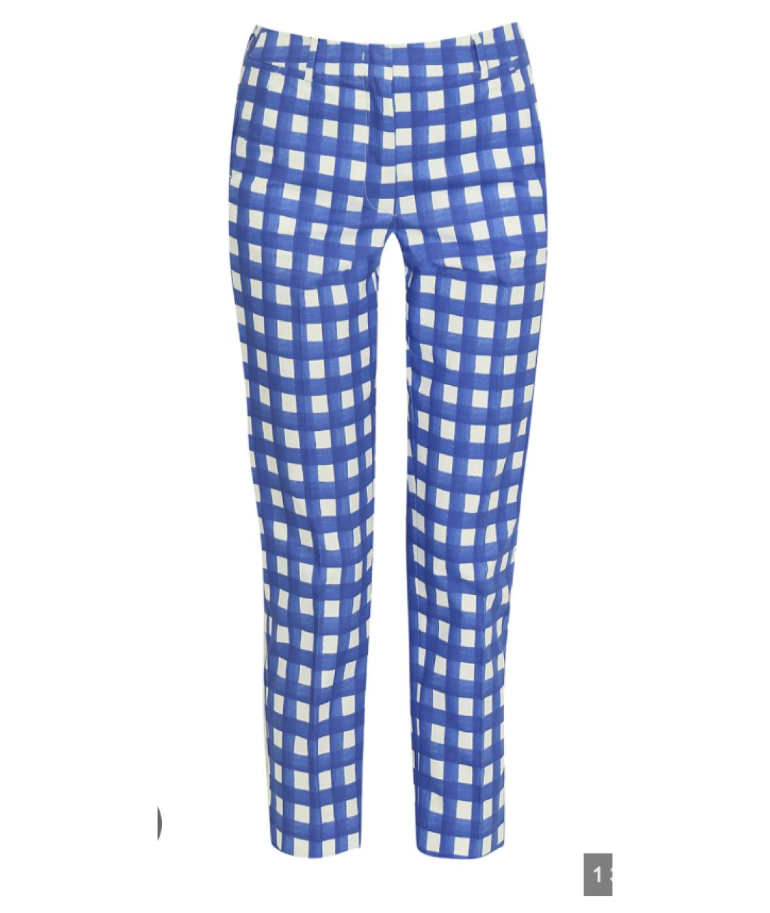 WEEKEND MAX MARA Синий хлопко-эластановый костюм с брюками, фото 2