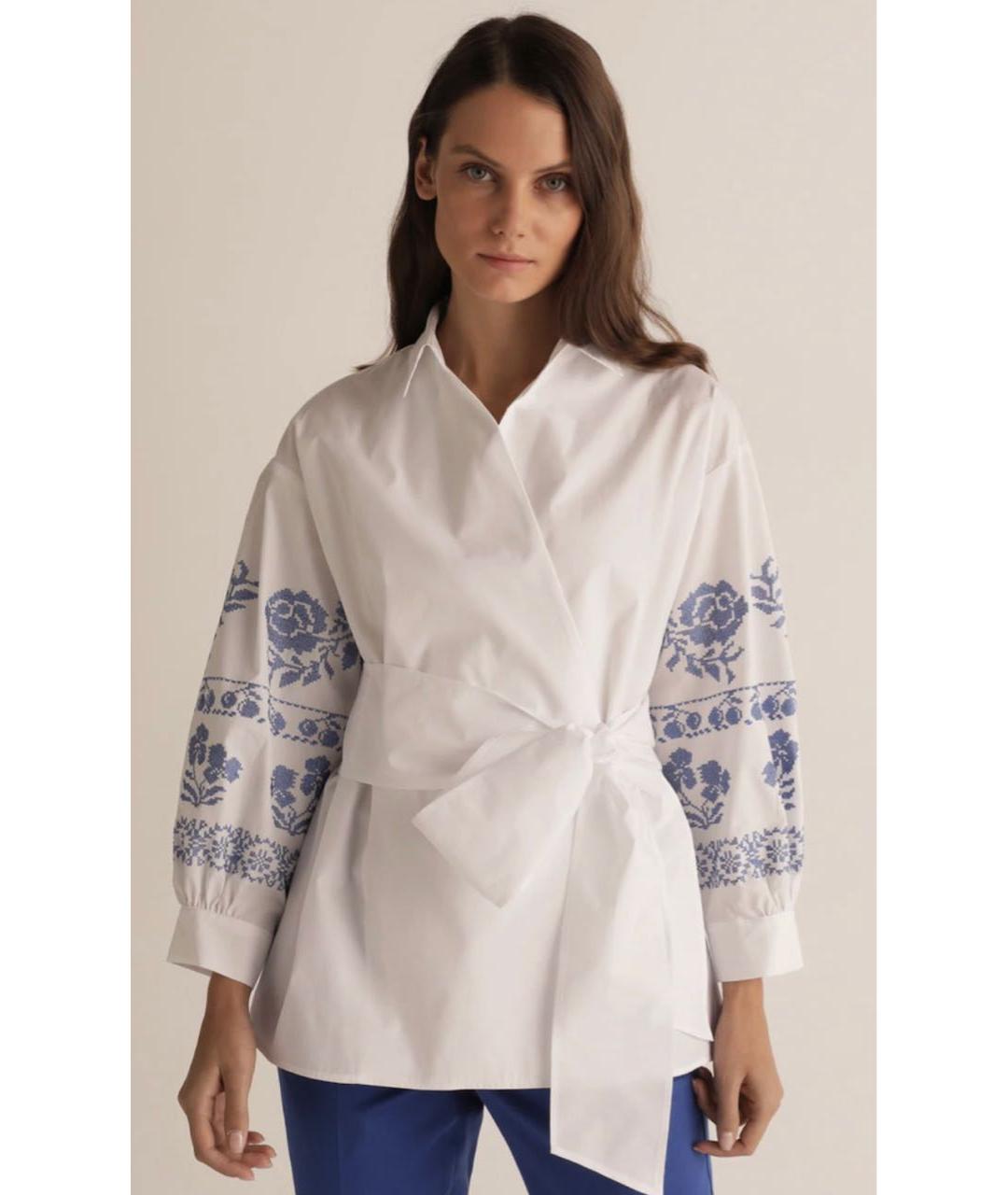 WEEKEND MAX MARA Синий хлопко-эластановый костюм с брюками, фото 3