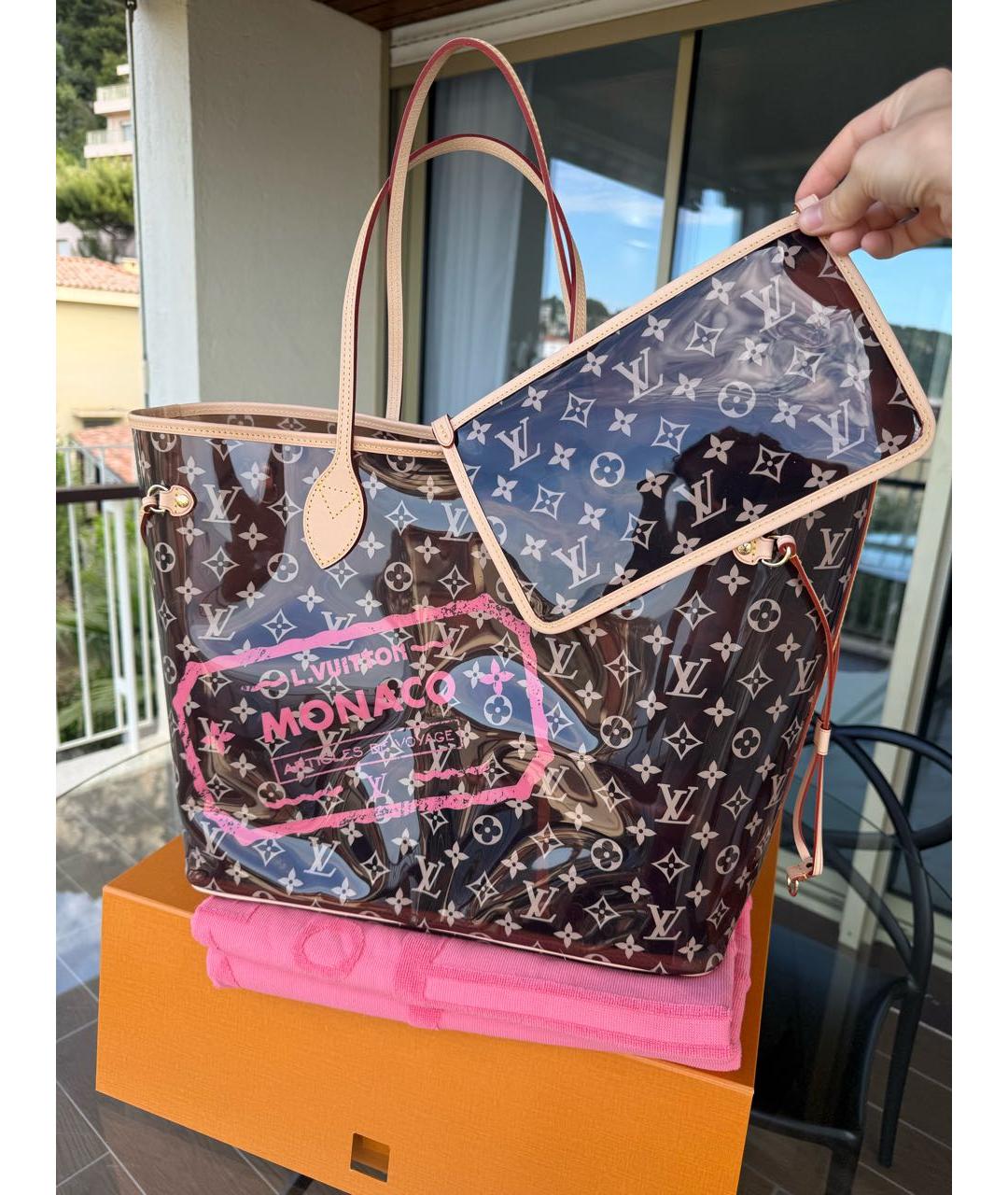 LOUIS VUITTON Коричневая пляжная сумка, фото 5