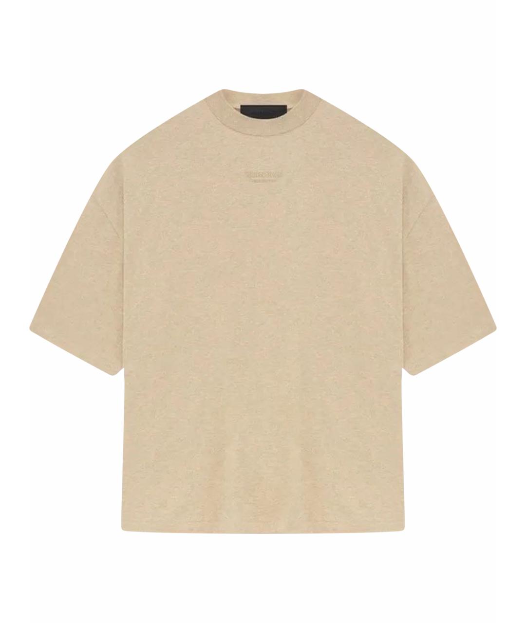 FEAR OF GOD ESSENTIALS Бежевая хлопковая футболка, фото 1