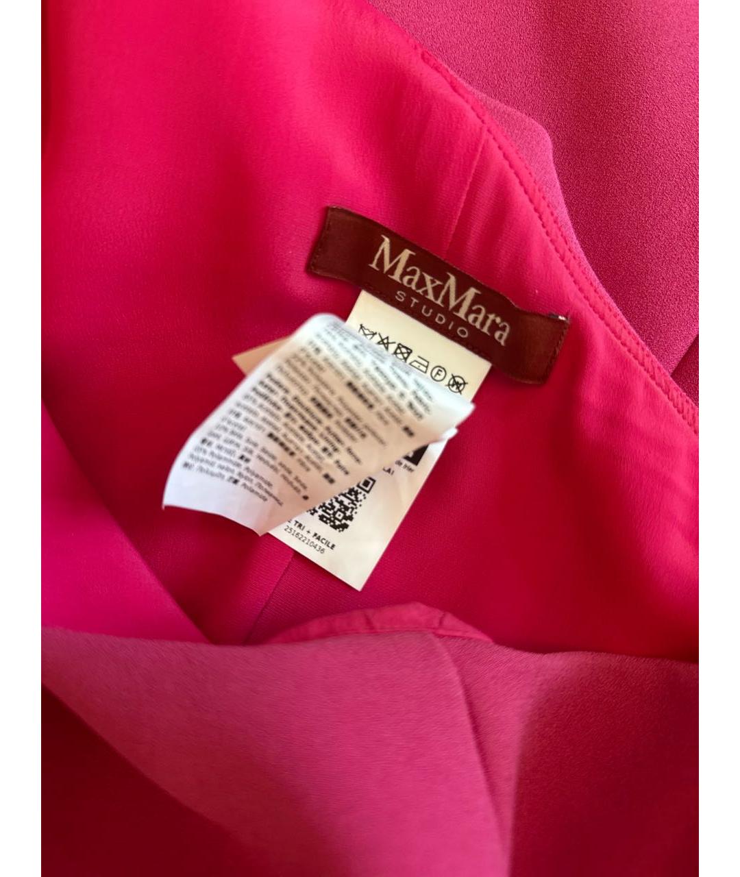 MAX MARA Розовое полиамидовое вечернее платье, фото 3