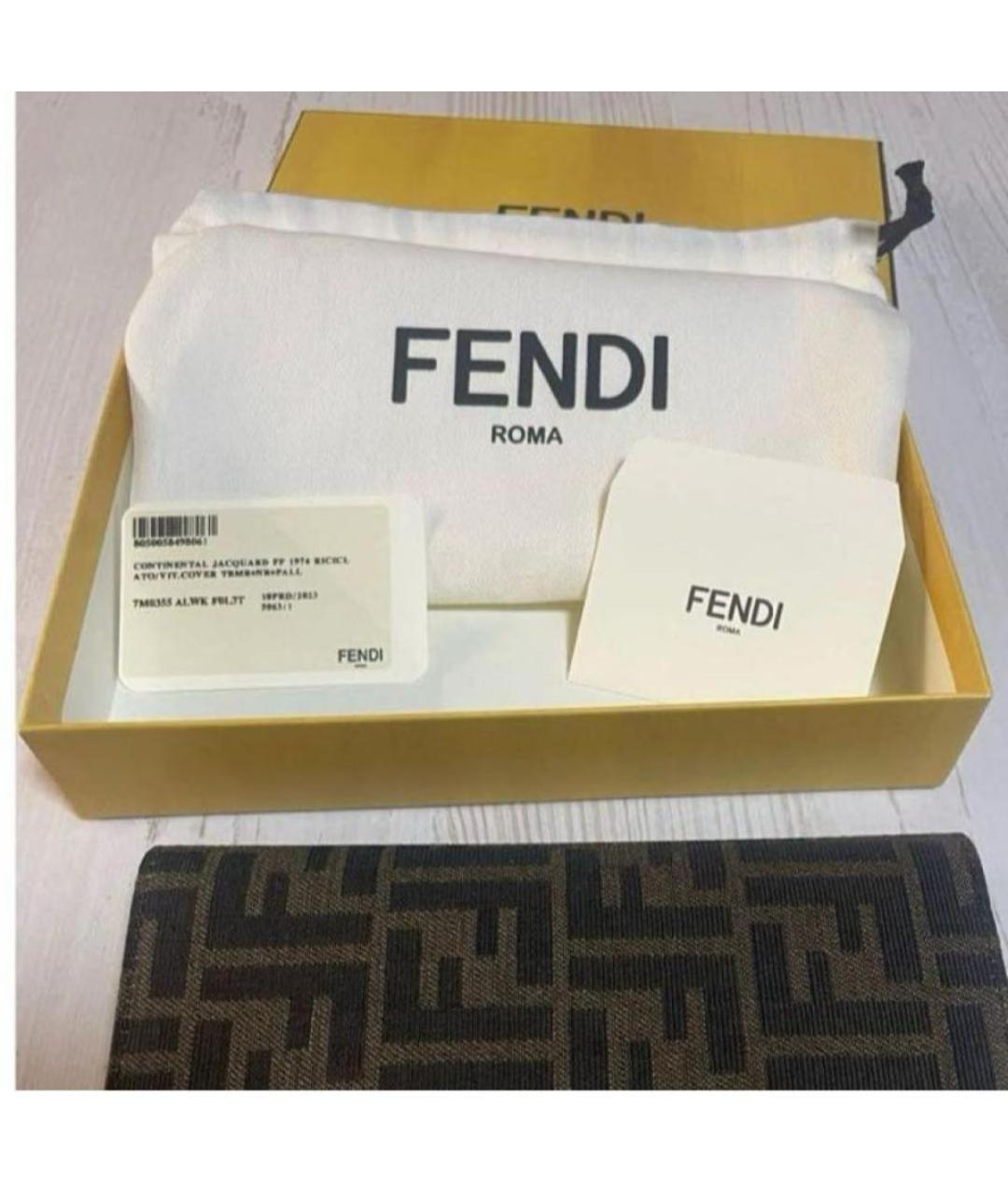 FENDI Коричневый кошелек, фото 3