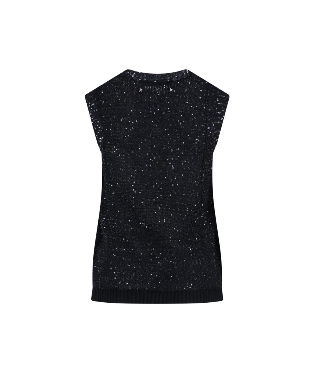 GOLDEN GOOSE DELUXE BRAND Черная хлопковая жилетка, фото 2