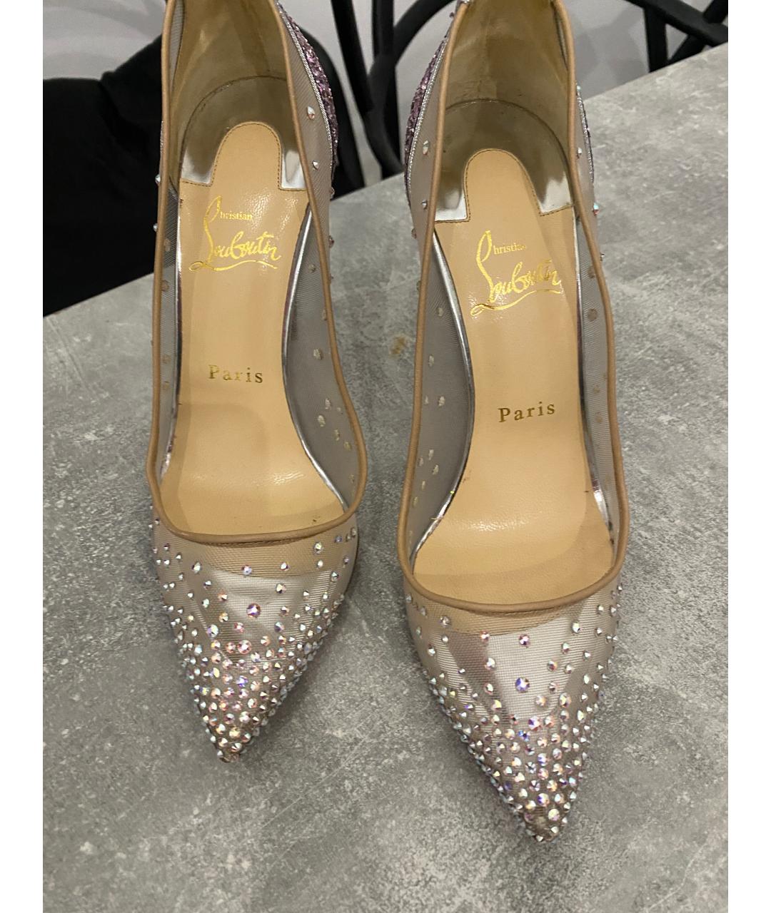 CHRISTIAN LOUBOUTIN Золотые туфли, фото 2