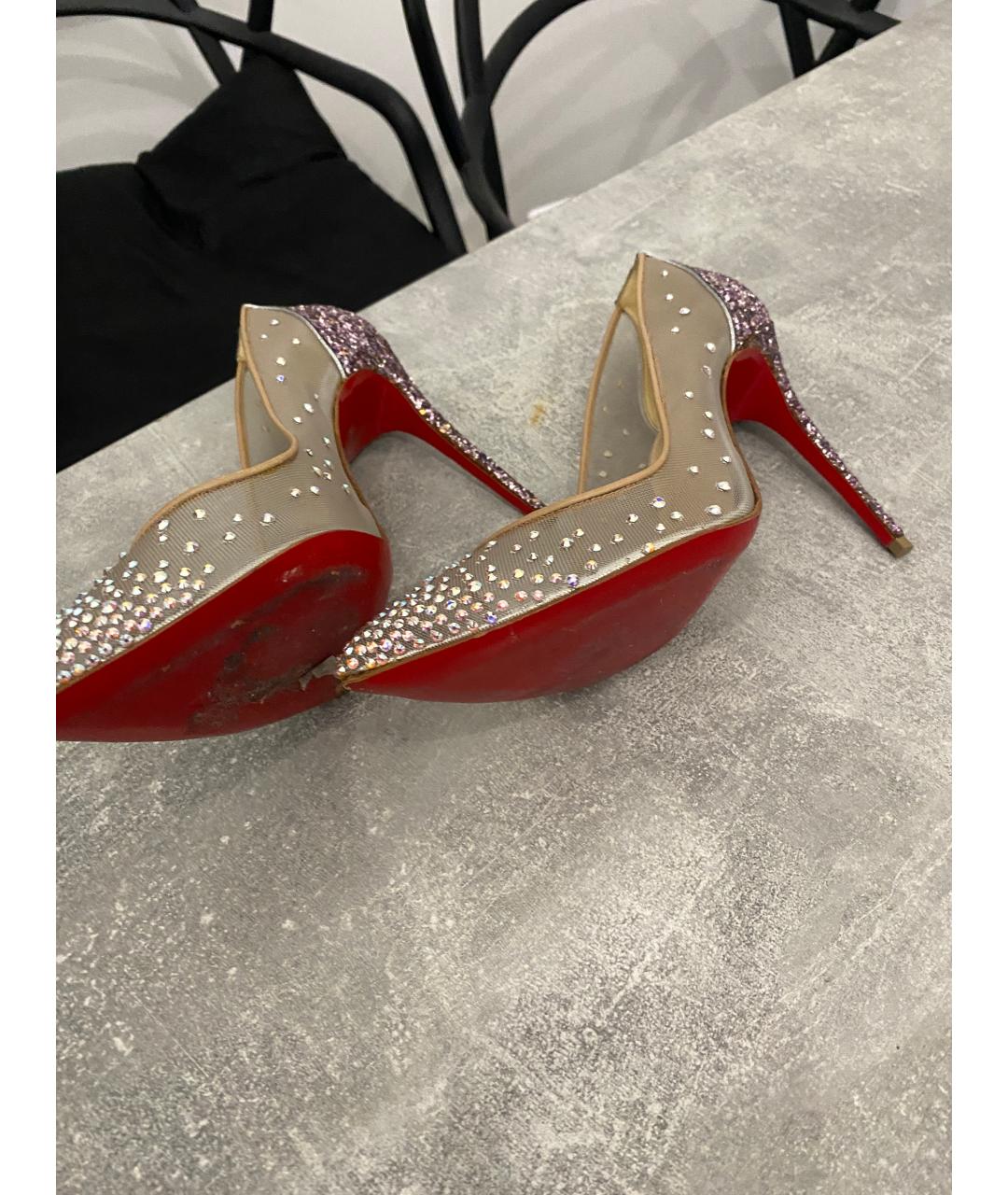 CHRISTIAN LOUBOUTIN Золотые туфли, фото 4