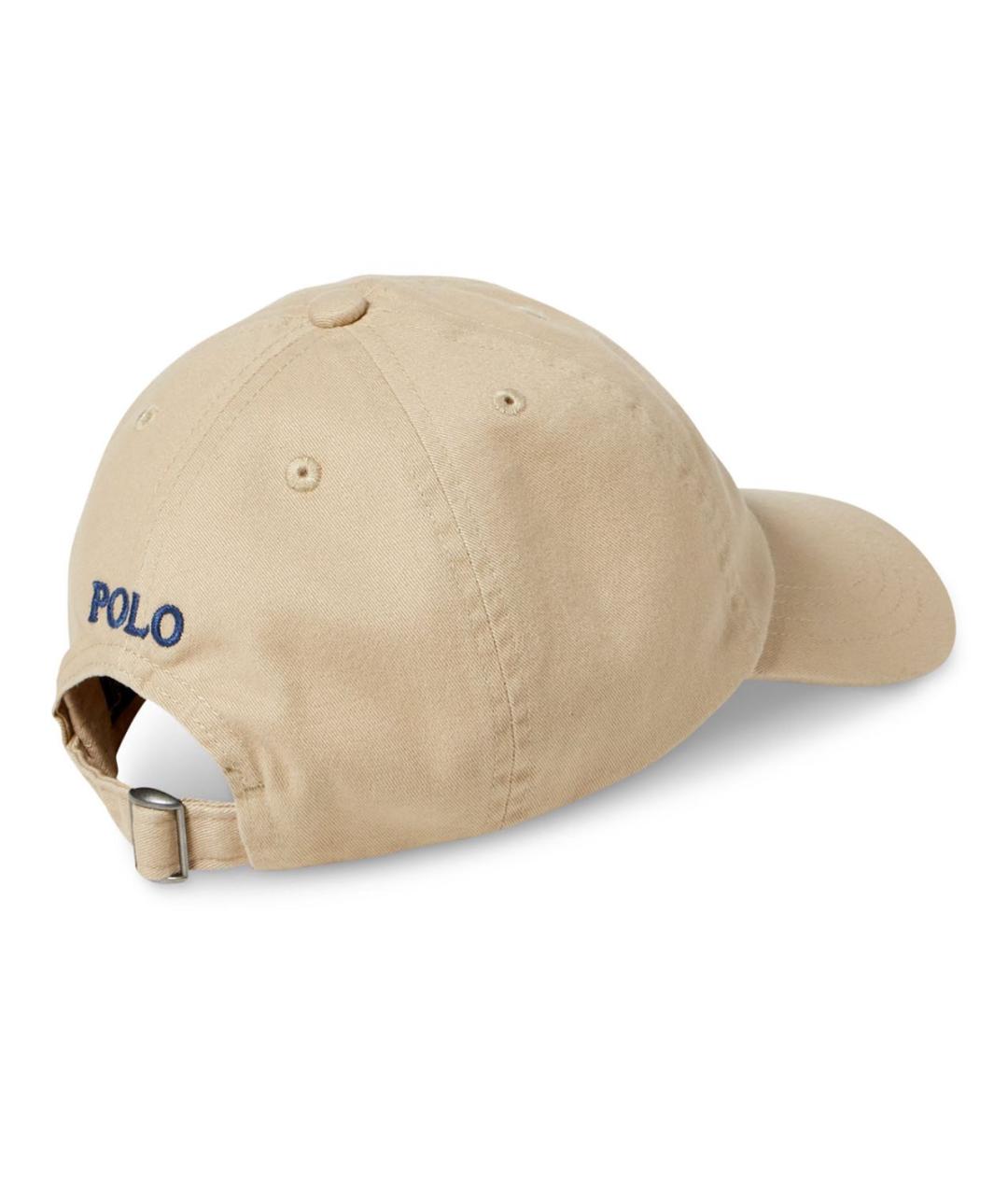 POLO RALPH LAUREN Бежевая хлопковая кепка, фото 2