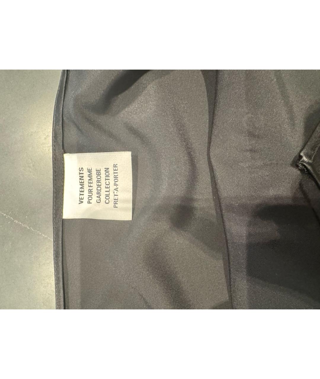 VETEMENTS Черное полиэстеровое платье, фото 3