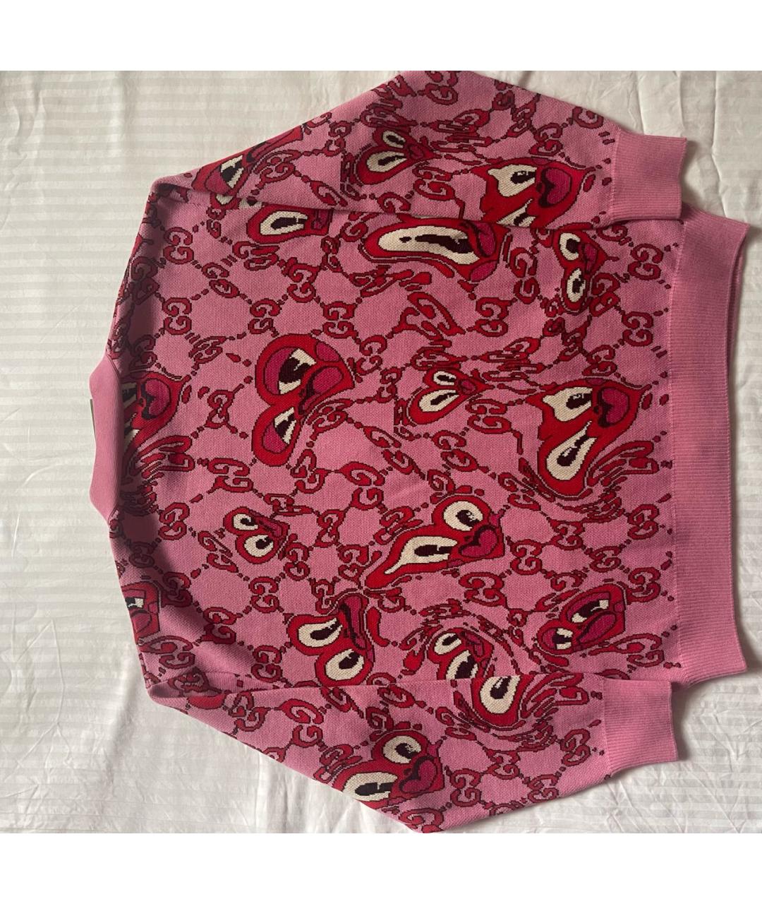 GUCCI Розовый хлопковый кардиган, фото 2