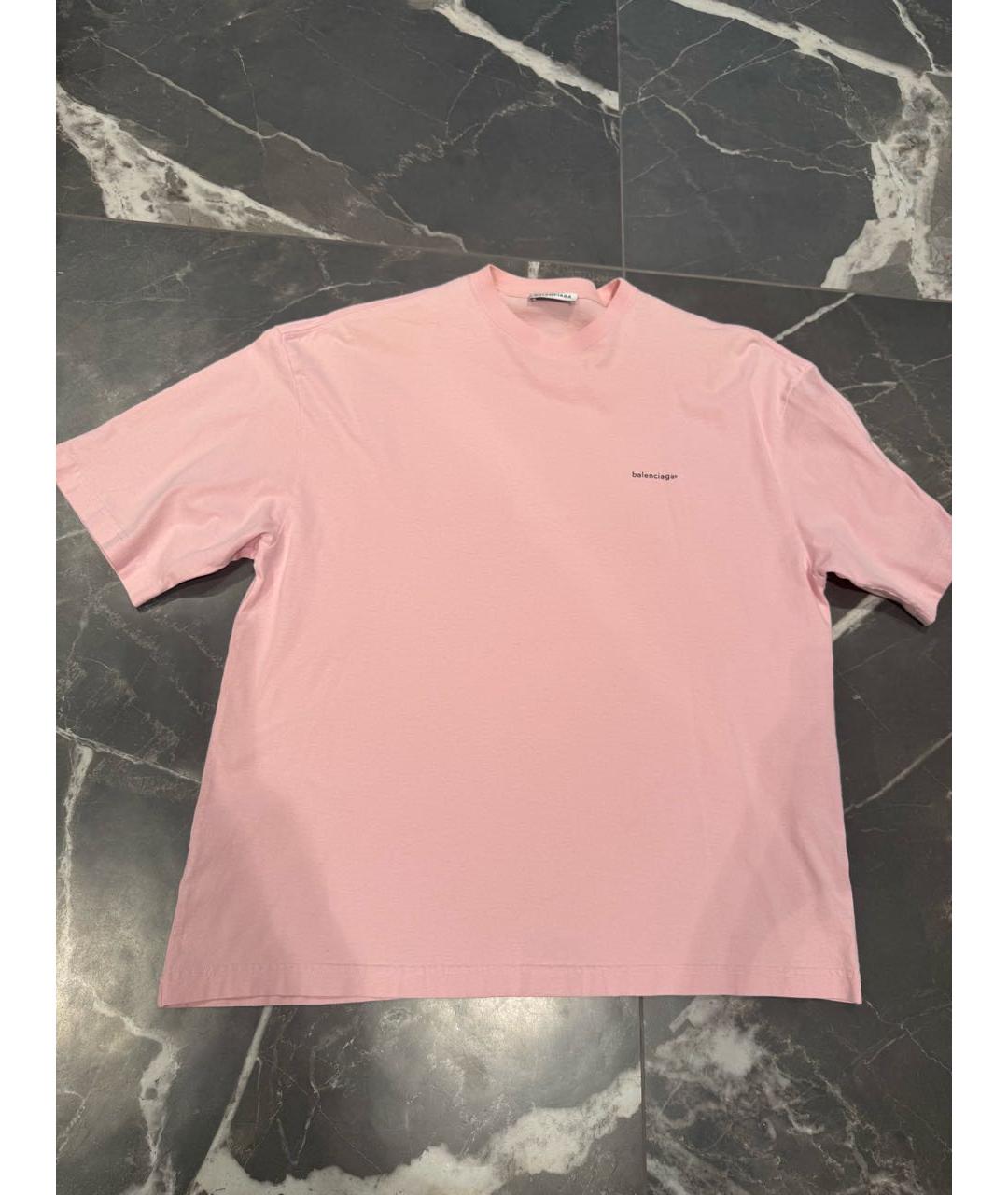 BALENCIAGA Розовая футболка, фото 5