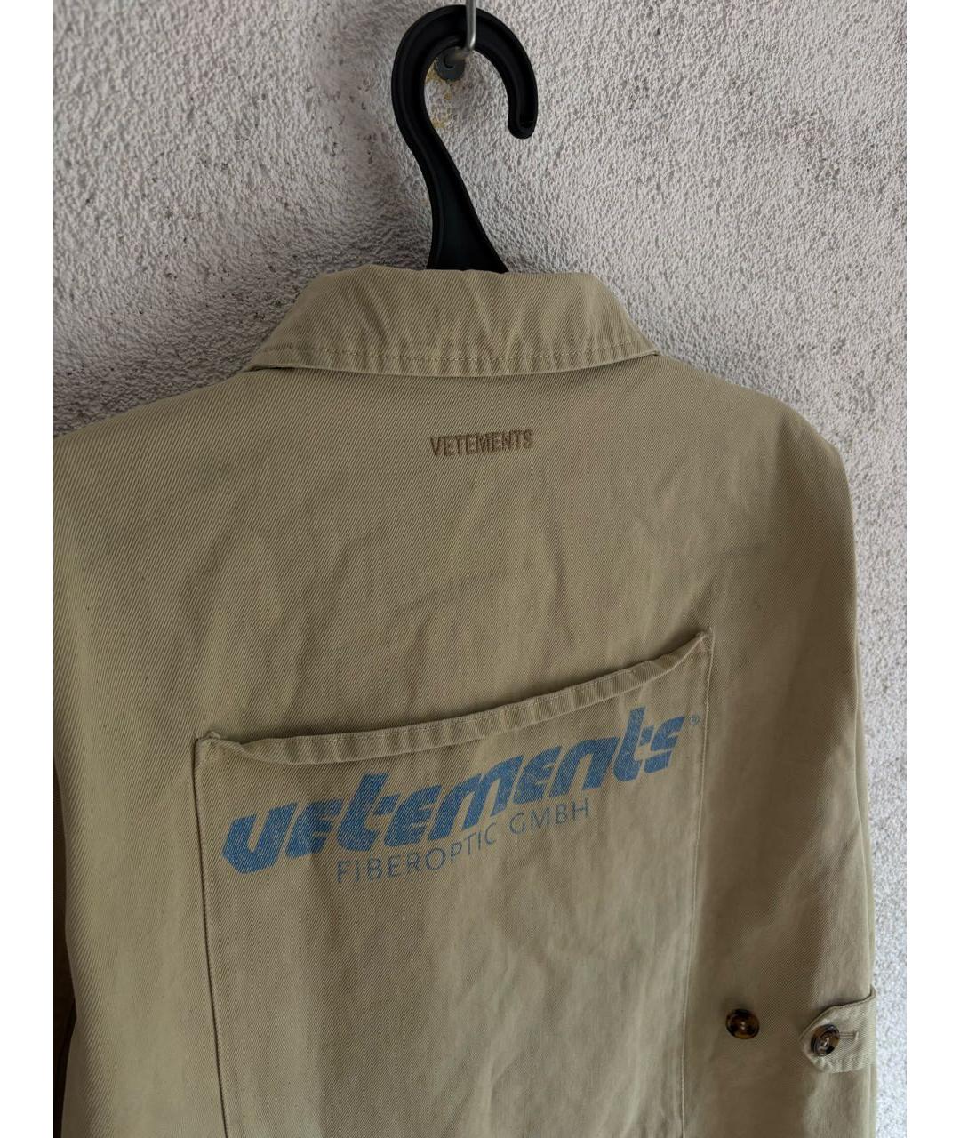 VETEMENTS Бежевая хлопковая куртка, фото 3