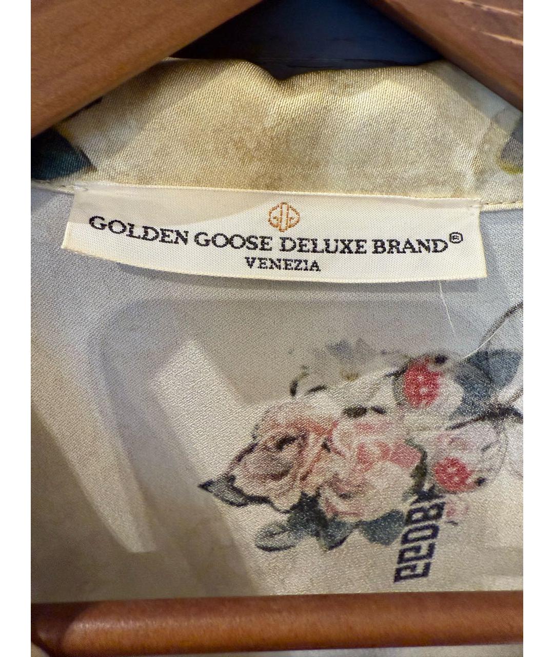 GOLDEN GOOSE DELUXE BRAND Бежевое вискозное повседневное платье, фото 6