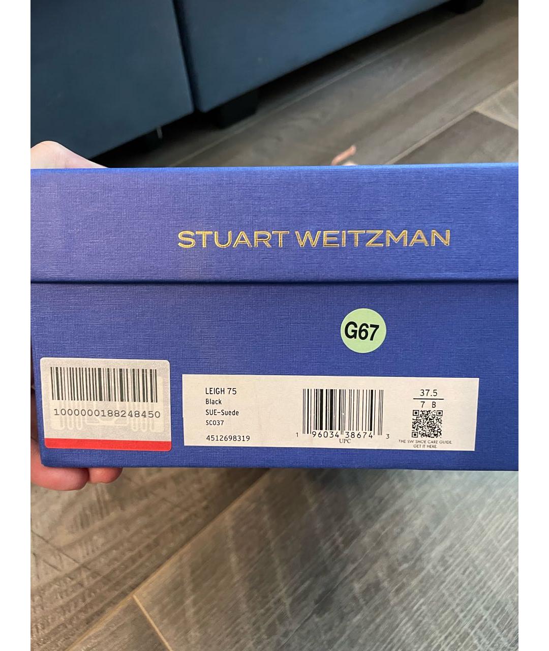 STUART WEITZMAN Черные замшевые туфли, фото 8