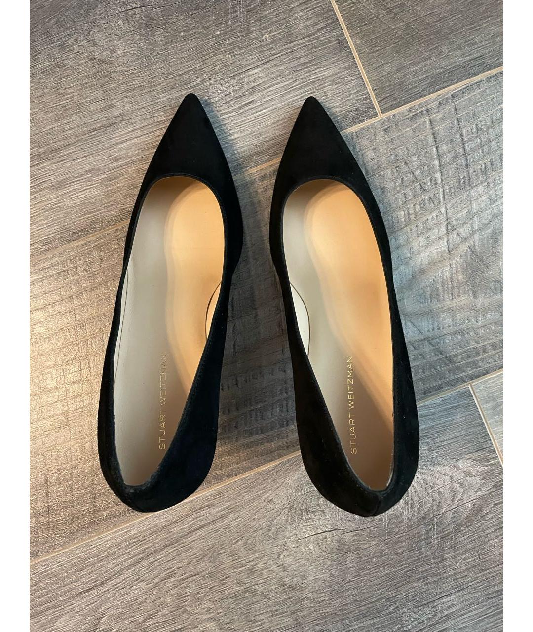 STUART WEITZMAN Черные замшевые туфли, фото 3