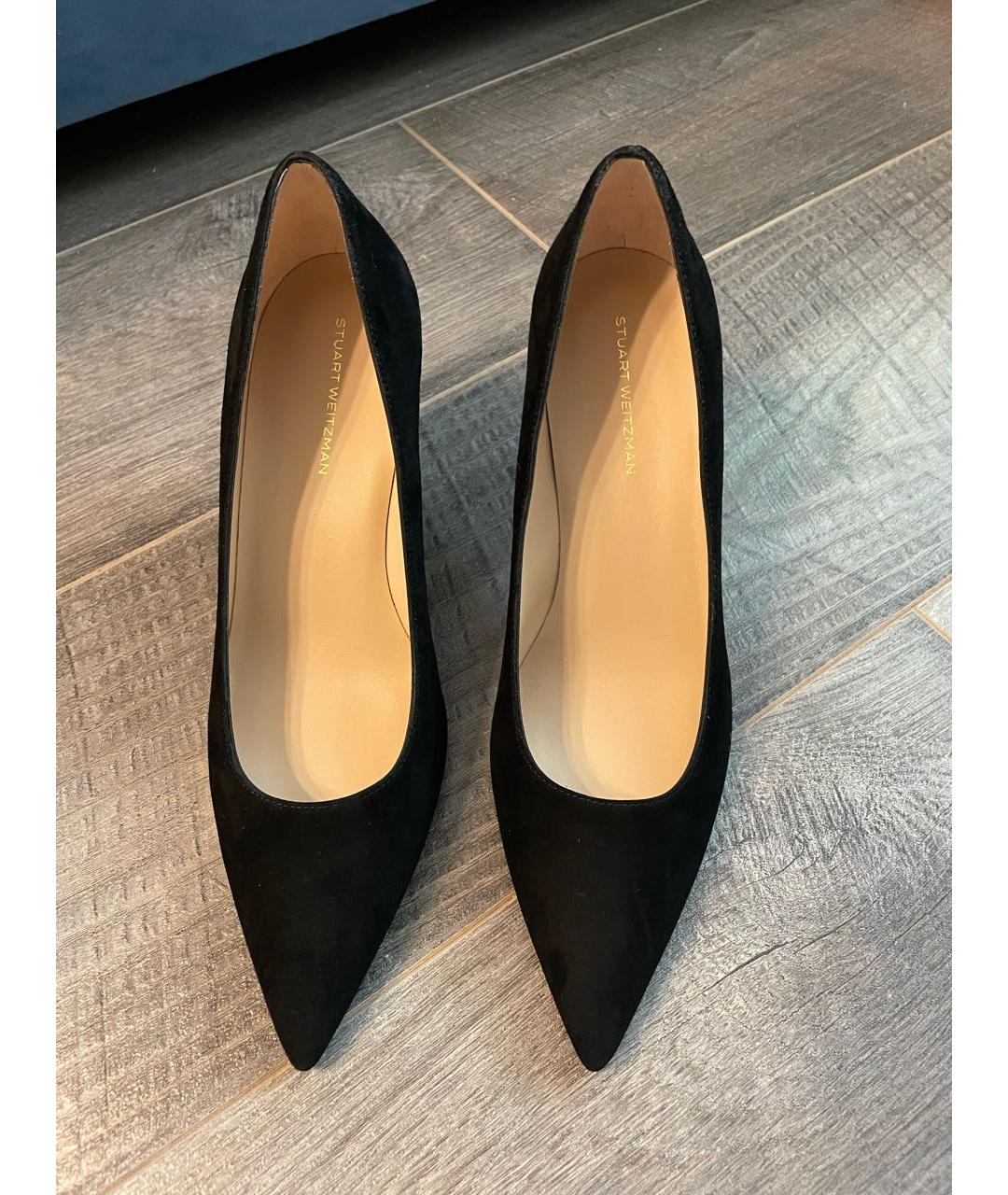 STUART WEITZMAN Черные замшевые туфли, фото 2
