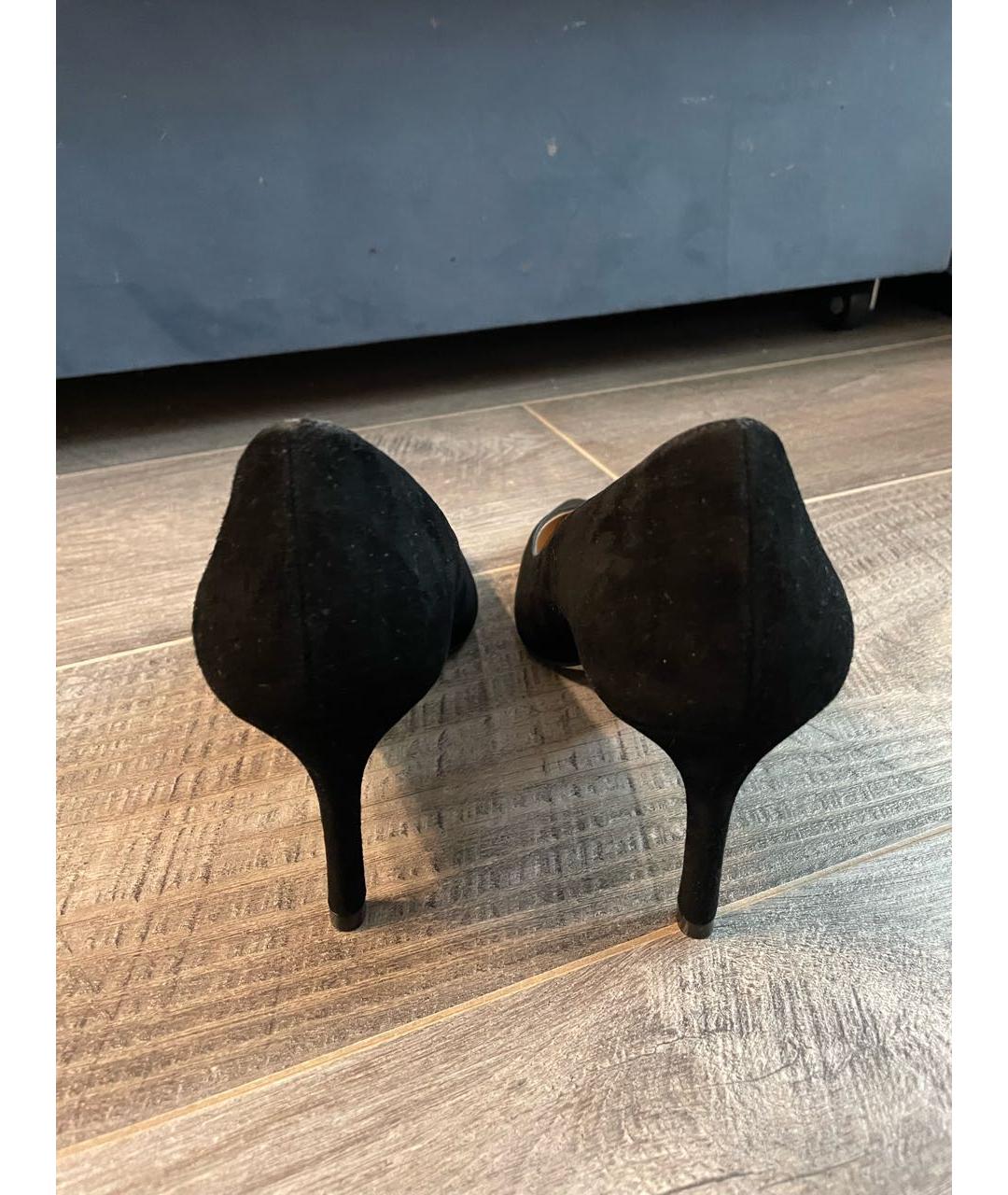 STUART WEITZMAN Черные замшевые туфли, фото 4