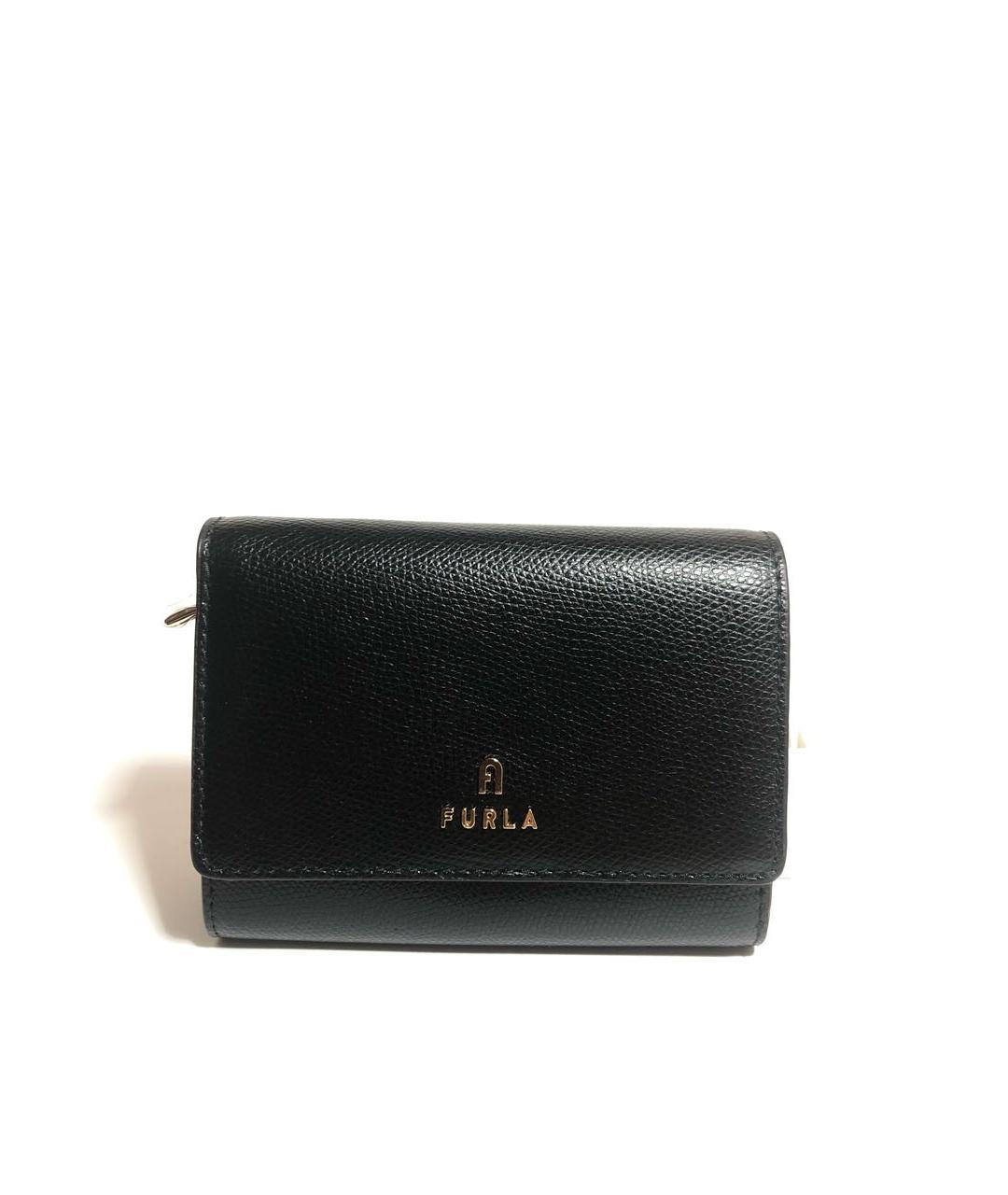 FURLA Черный кожаный кошелек, фото 7
