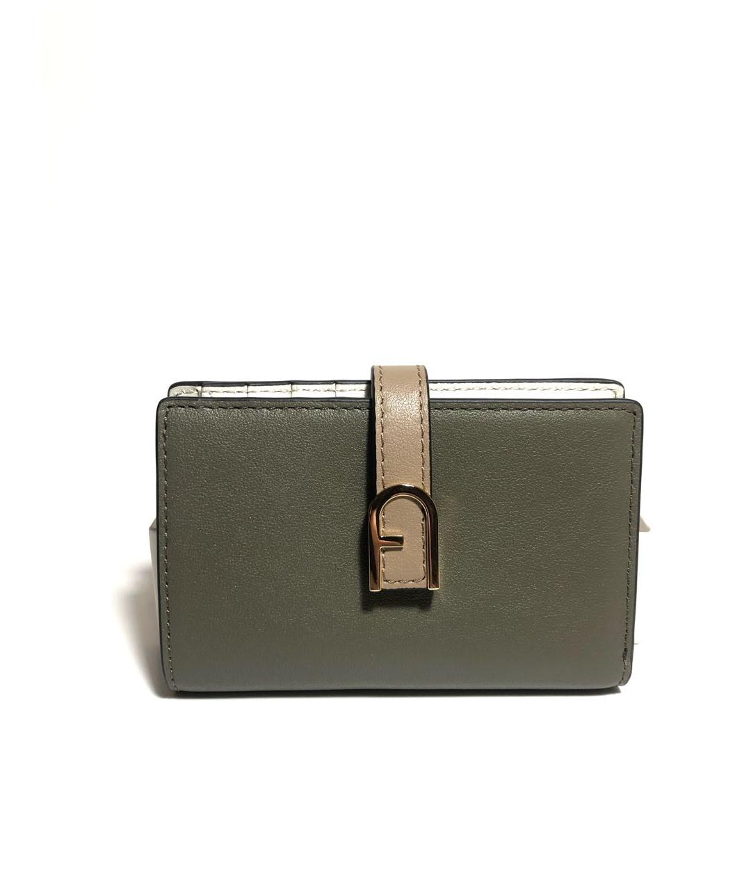 FURLA Хаки кожаный кошелек, фото 8