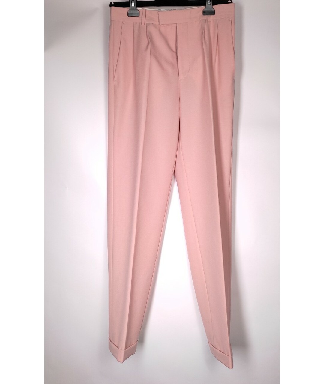 CELINE PRE-OWNED Розовые шерстяные прямые брюки, фото 6