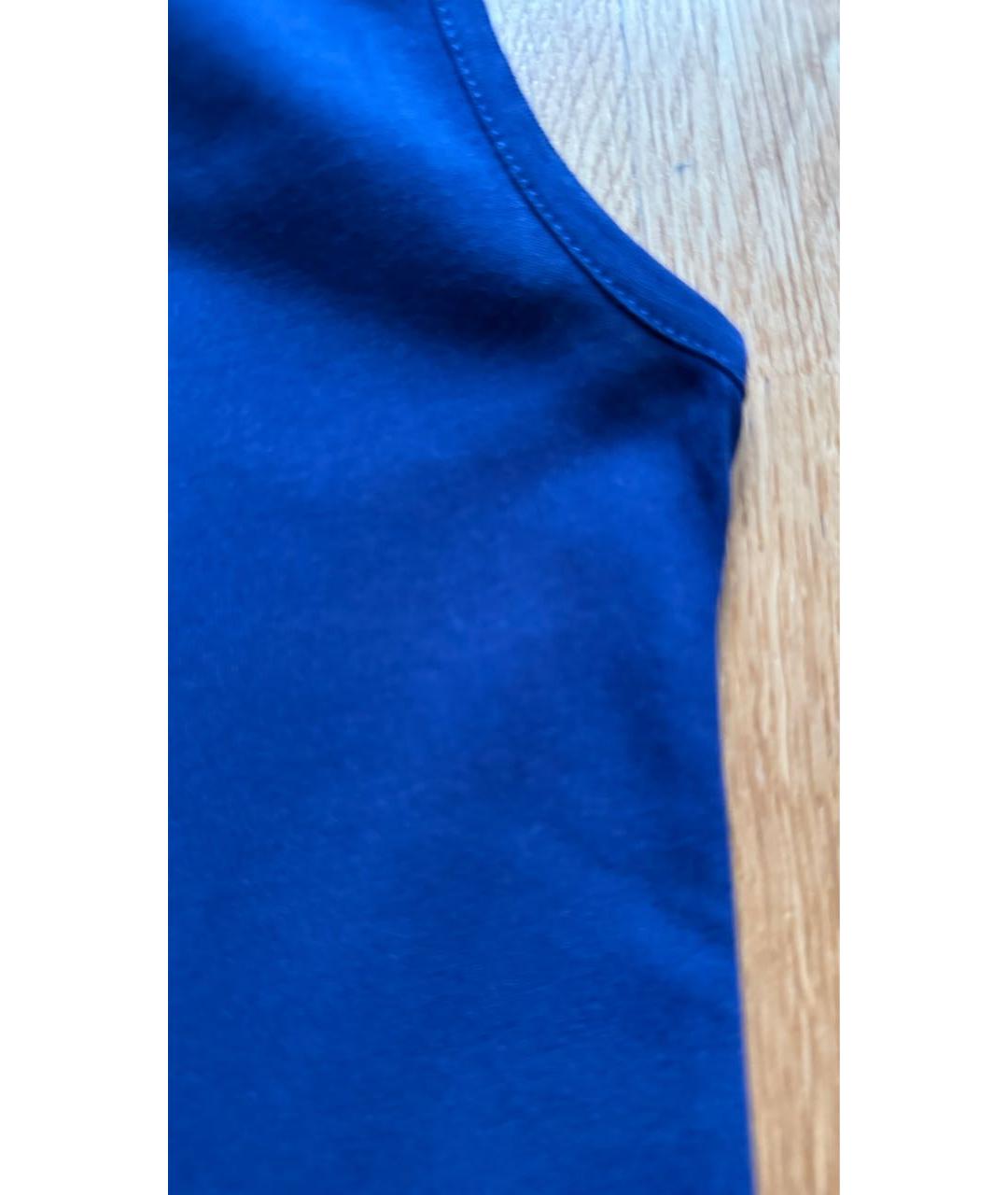 BALMAIN Темно-синяя хлопковая майка, фото 6