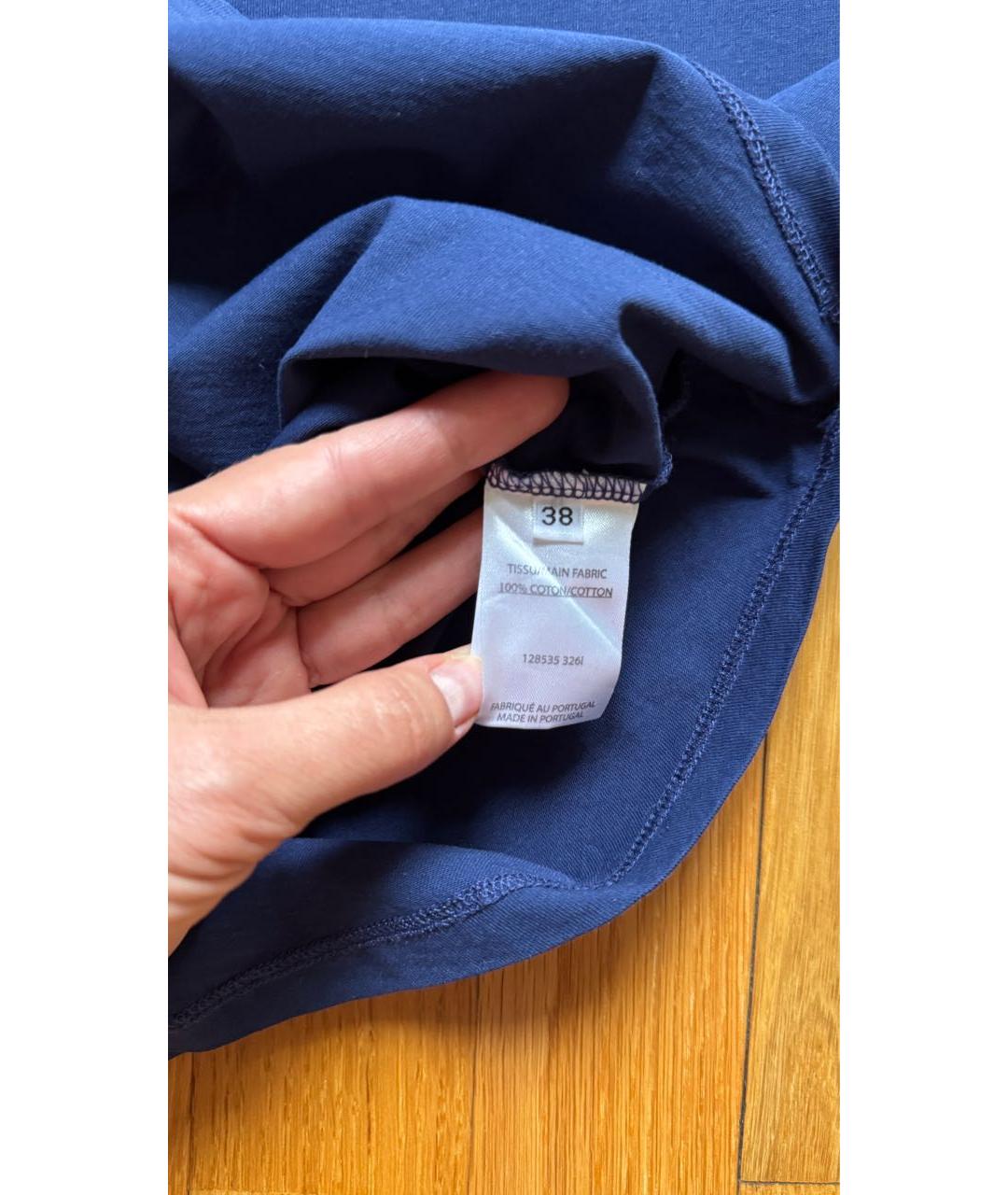 BALMAIN Темно-синяя хлопковая майка, фото 3