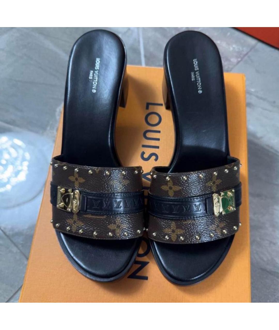 LOUIS VUITTON Мульти кожаные сабо, фото 2