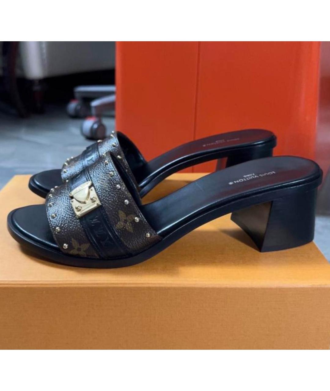 LOUIS VUITTON Мульти кожаные сабо, фото 3