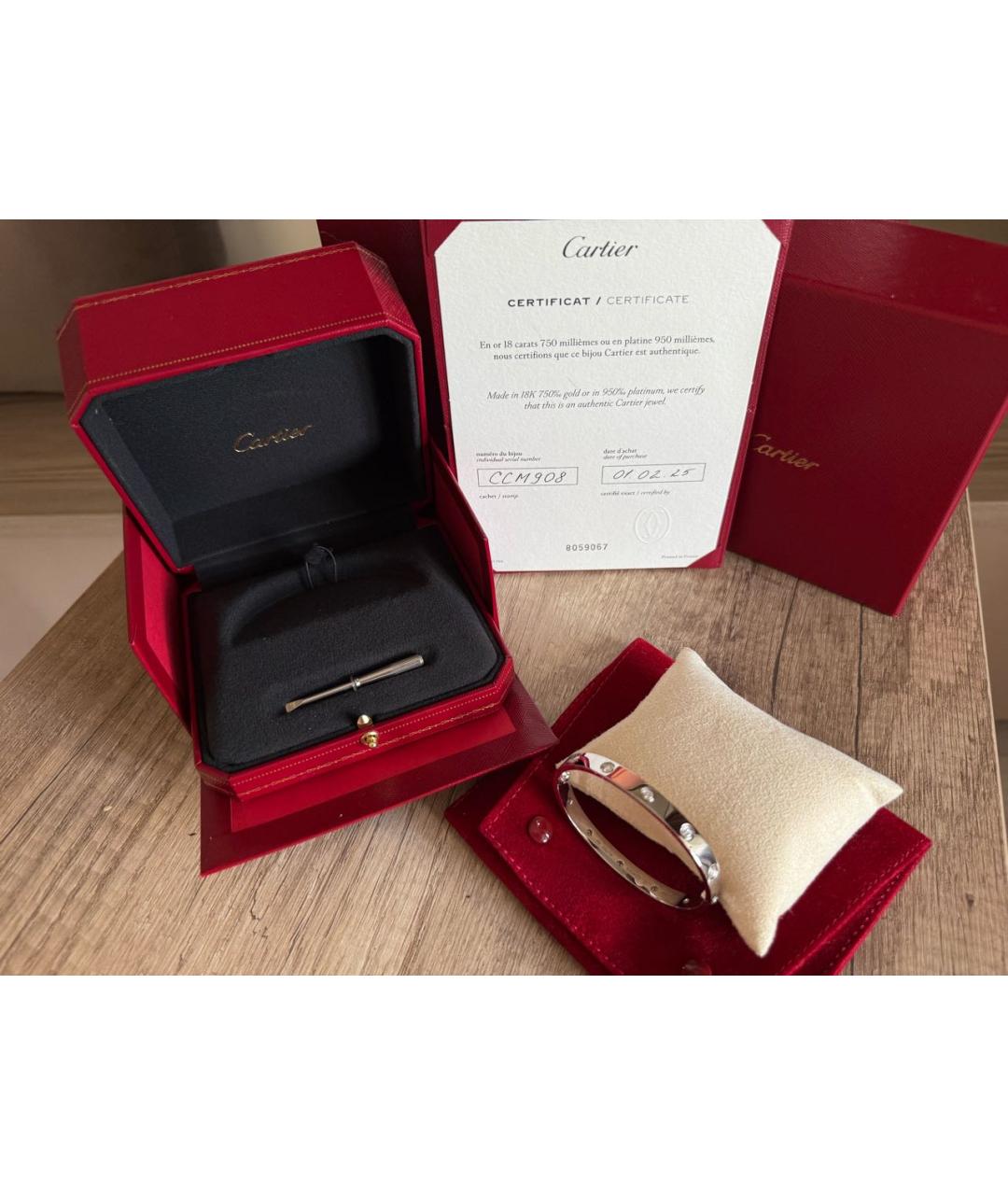 CARTIER Браслет из белого золота, фото 4