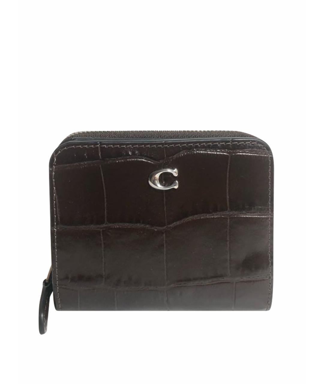 COACH Коричневый кошелек из лакированной кожи, фото 1