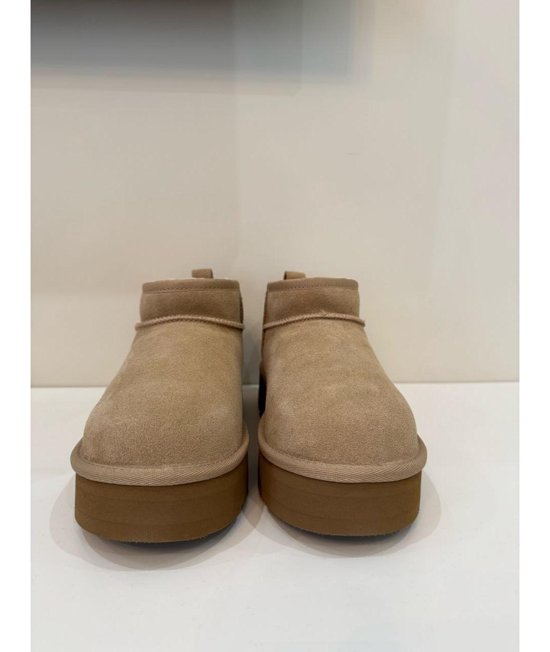 UGG AUSTRALIA Бежевые замшевые ботинки, фото 2