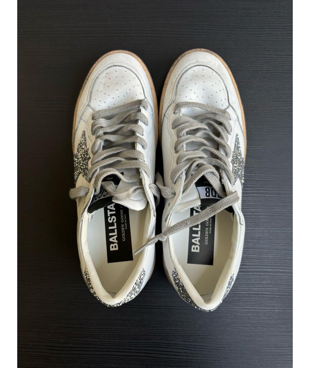 GOLDEN GOOSE DELUXE BRAND Белые кожаные кеды, фото 3