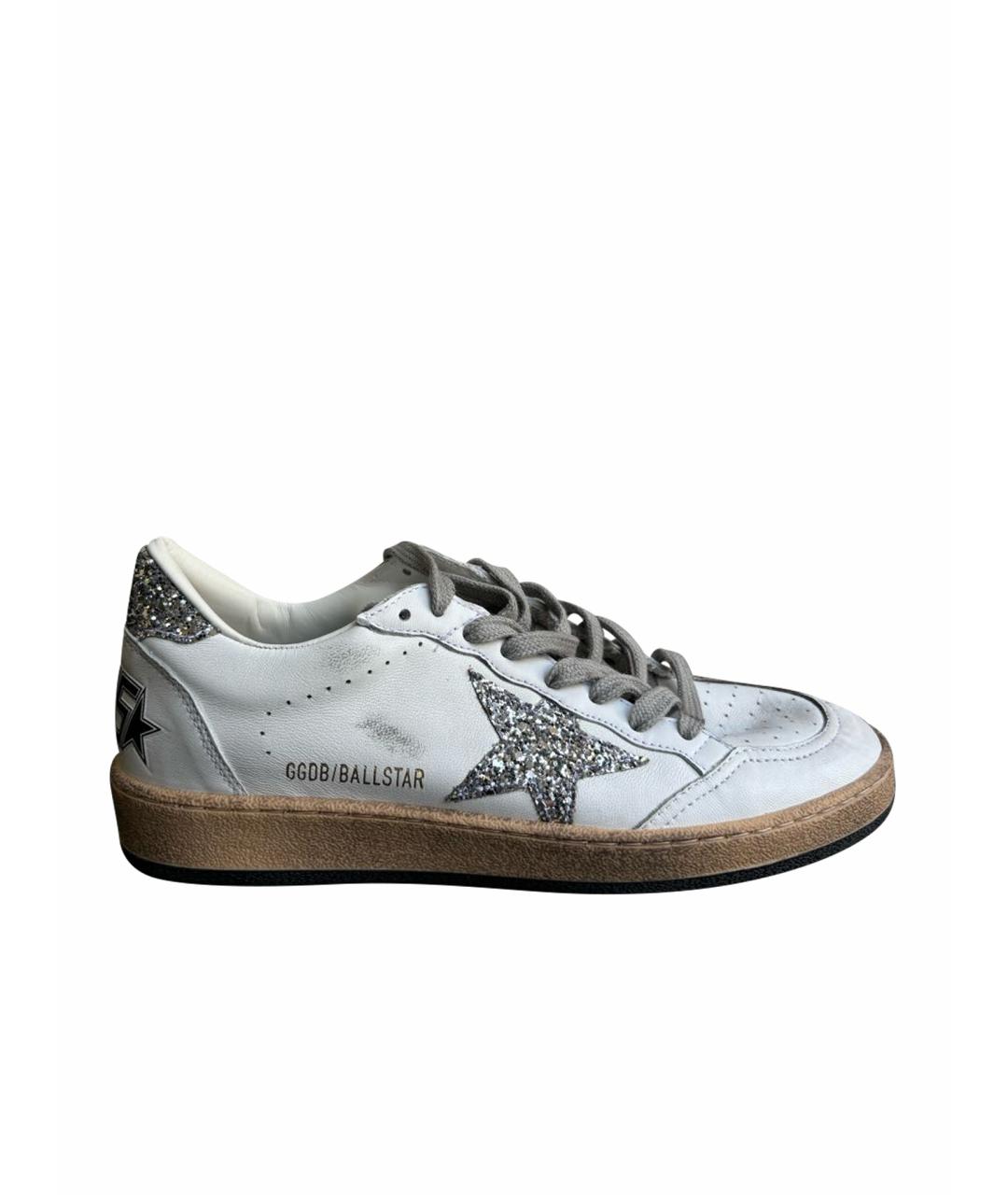 GOLDEN GOOSE DELUXE BRAND Белые кожаные кеды, фото 1