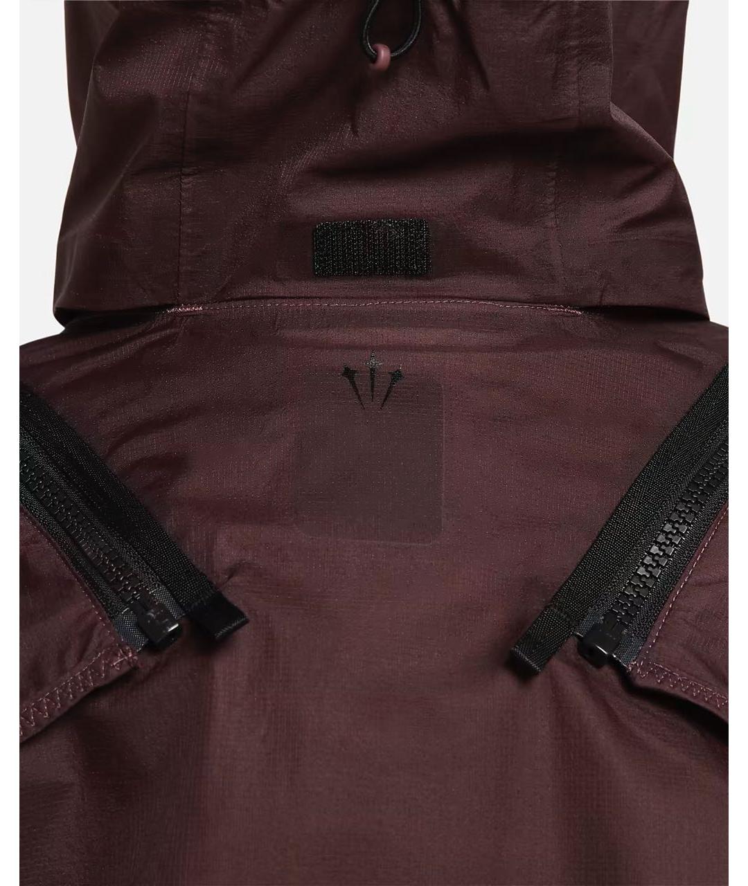 NIKE Бордовая синтетическая куртка, фото 4