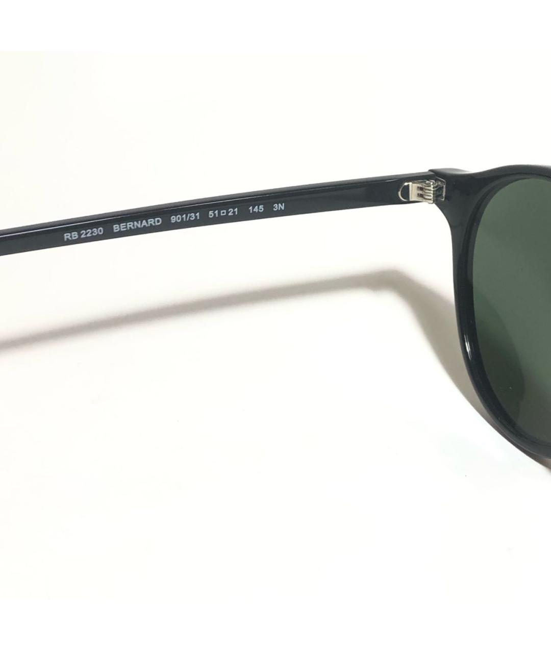 RAY BAN Черные пластиковые солнцезащитные очки, фото 4