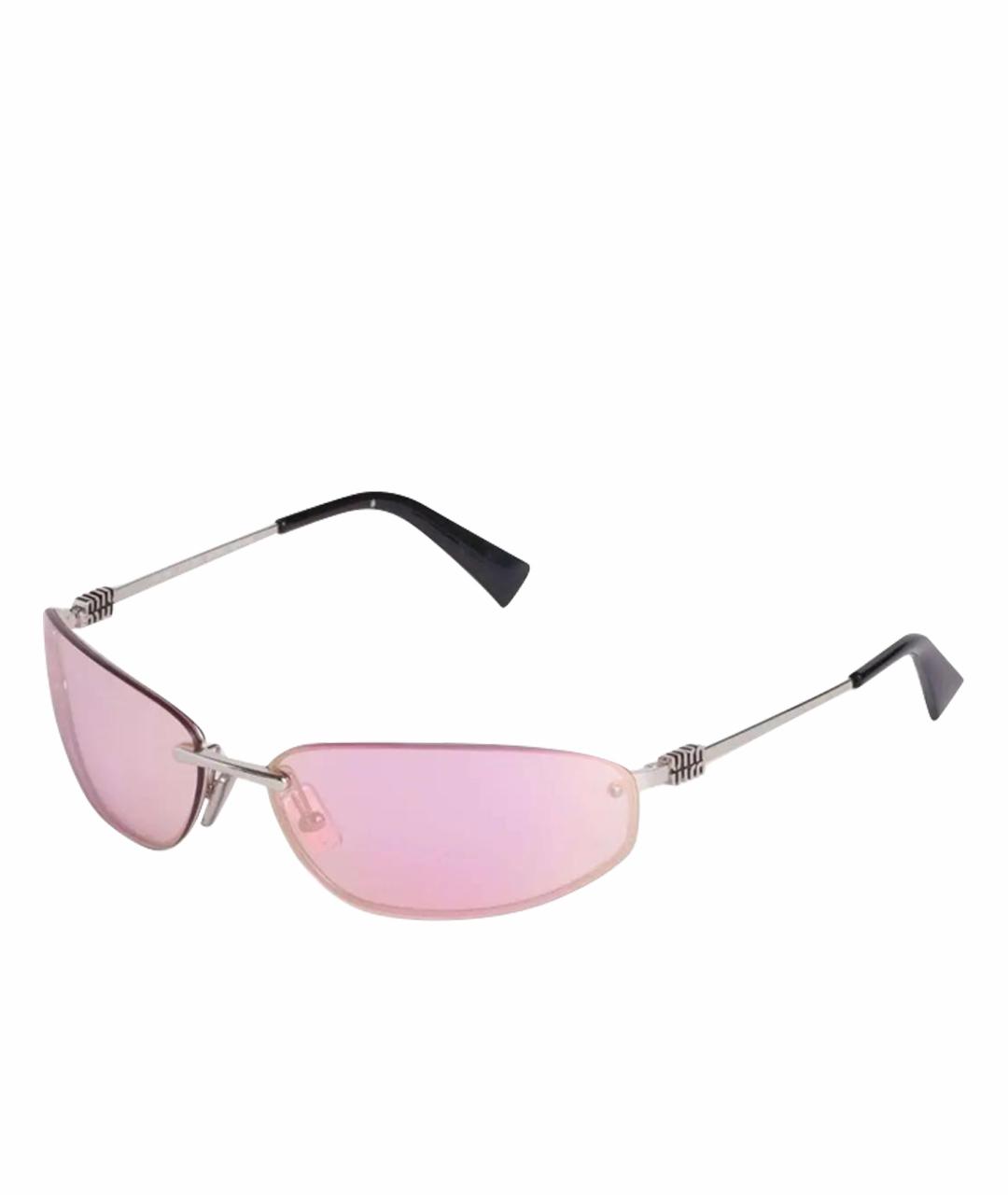MIU MIU Розовые металлические солнцезащитные очки, фото 1