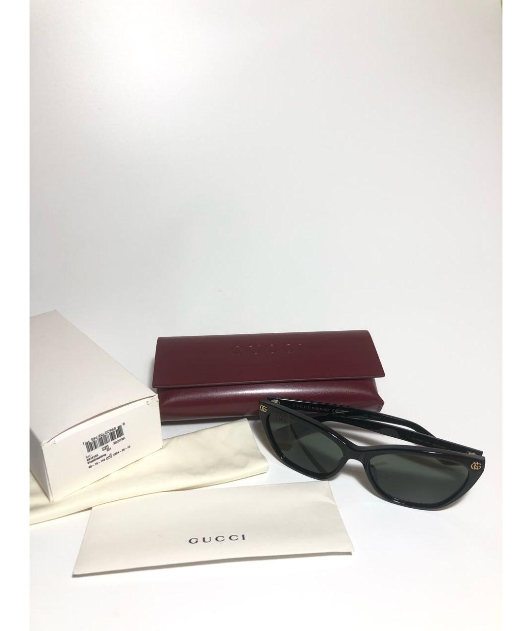 GUCCI Черные пластиковые солнцезащитные очки, фото 5