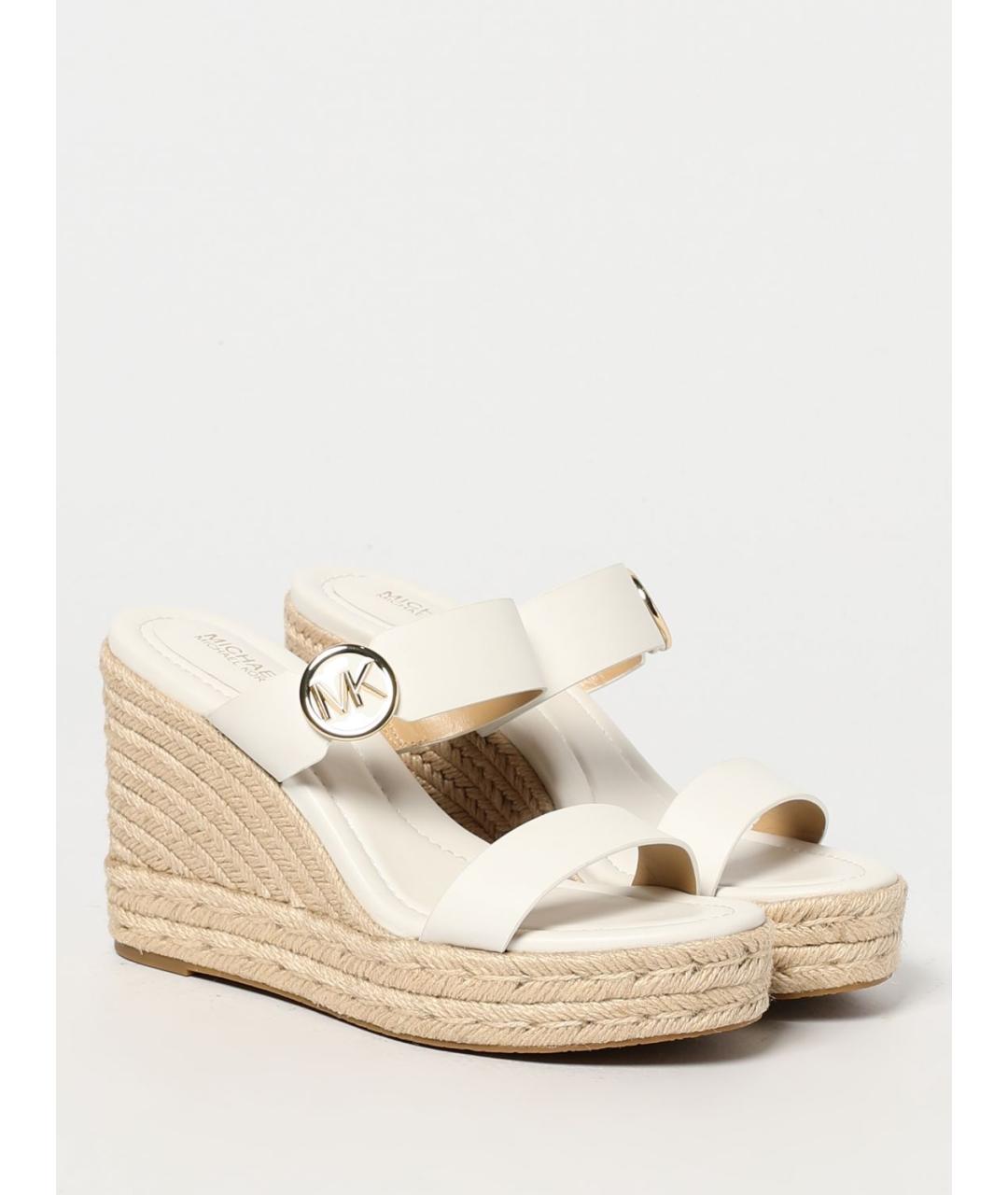 MICHAEL KORS Белые кожаные мюли, фото 2