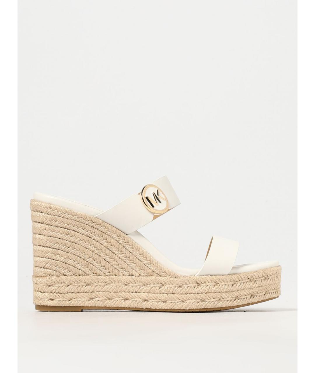 MICHAEL KORS Белые кожаные мюли, фото 4