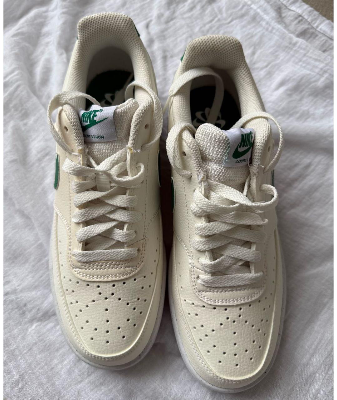 NIKE Бежевые кожаные кеды, фото 2