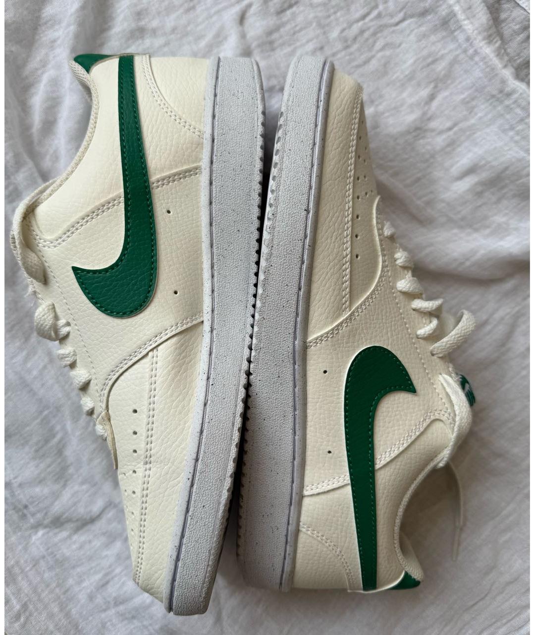 NIKE Бежевые кожаные кеды, фото 4