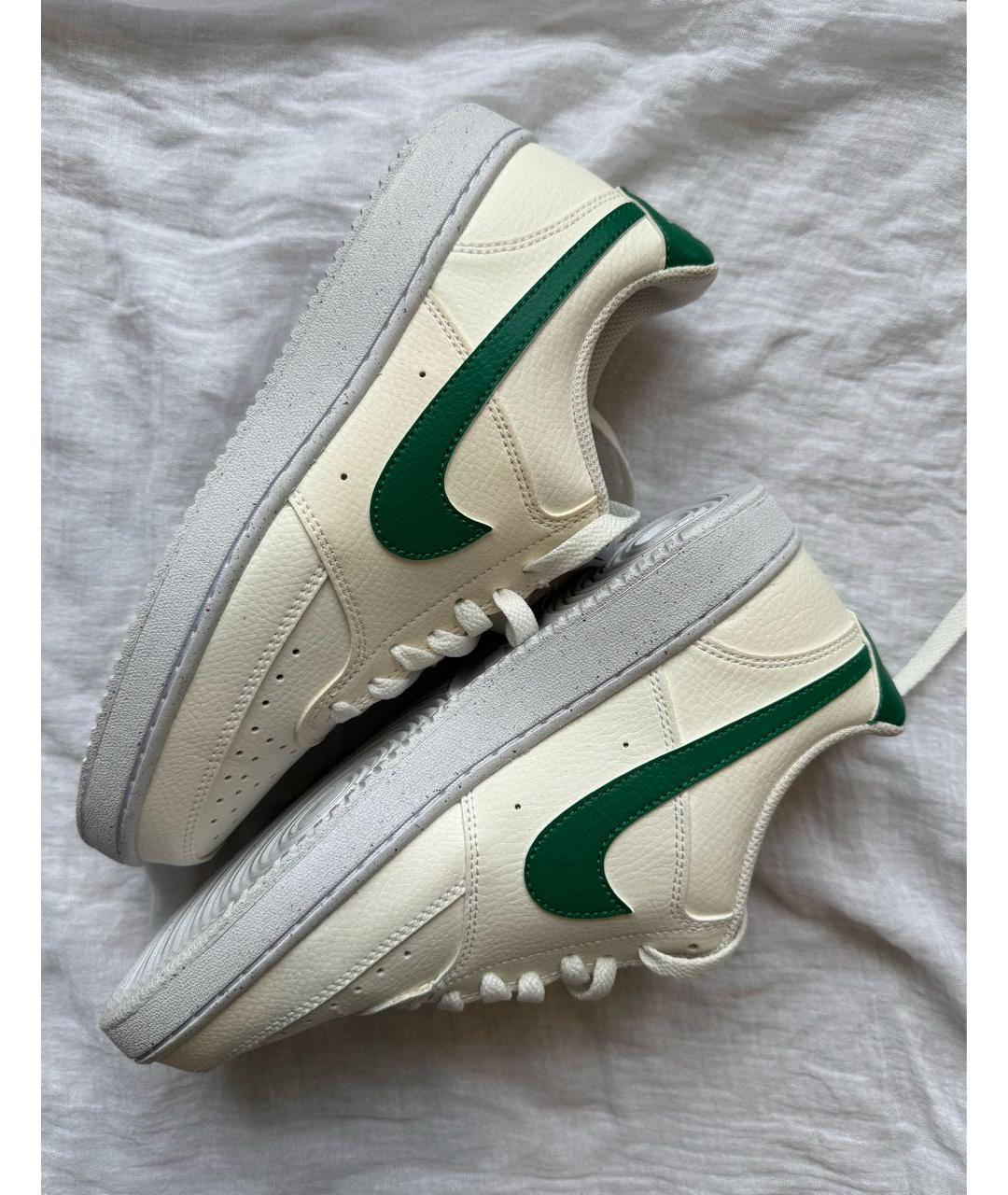 NIKE Бежевые кожаные кеды, фото 3