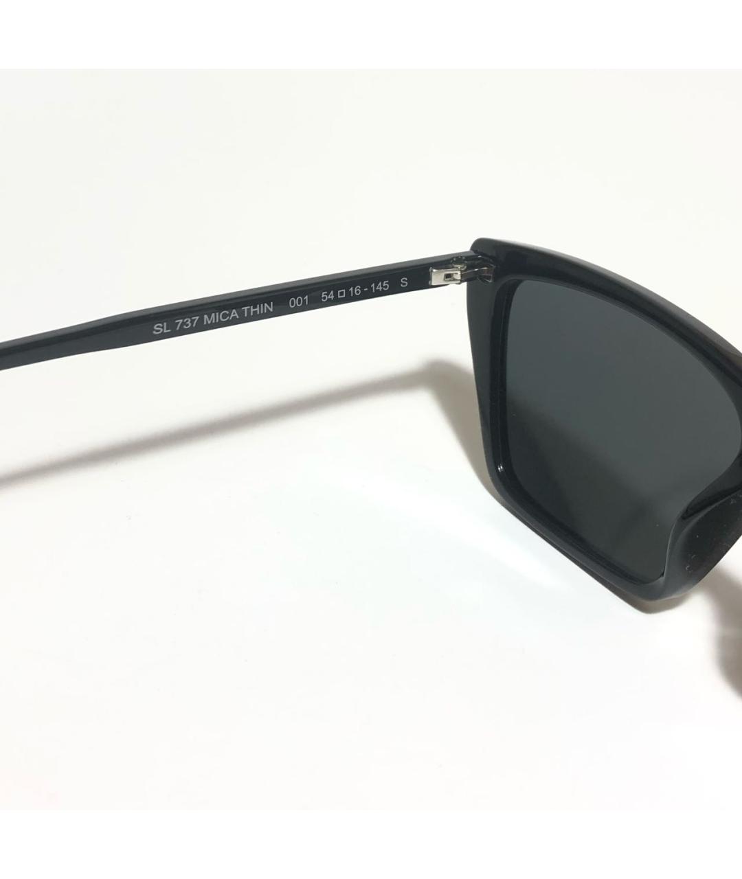 SAINT LAURENT Черные пластиковые солнцезащитные очки, фото 4