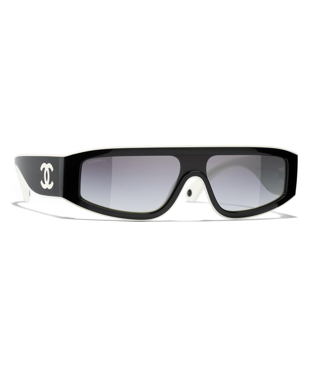 CHANEL Черные пластиковые солнцезащитные очки, фото 1
