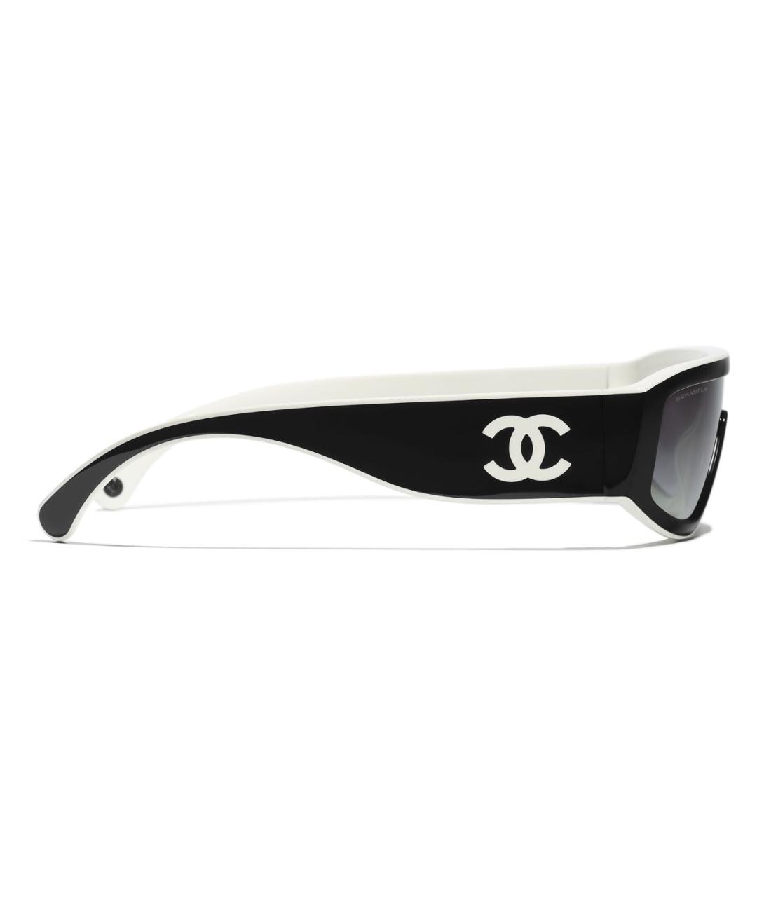 CHANEL Черные пластиковые солнцезащитные очки, фото 2