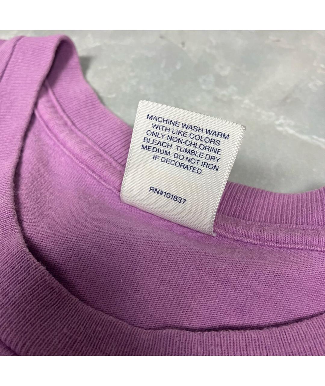 SUPREME Фиолетовая хлопковая футболка, фото 4