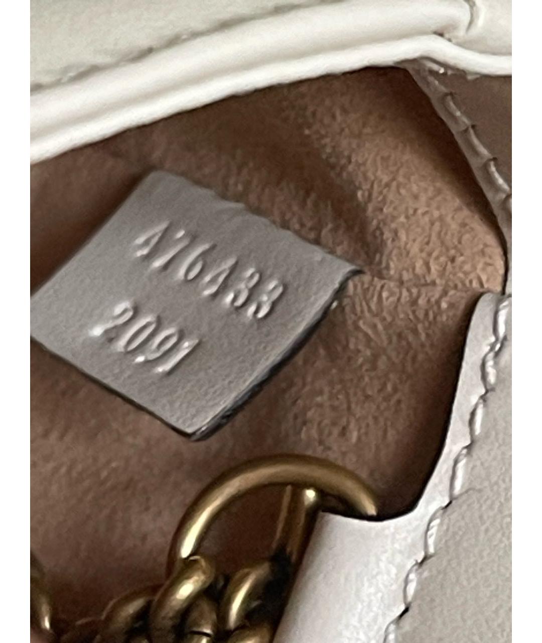 GUCCI Белая кожаная сумка через плечо, фото 6