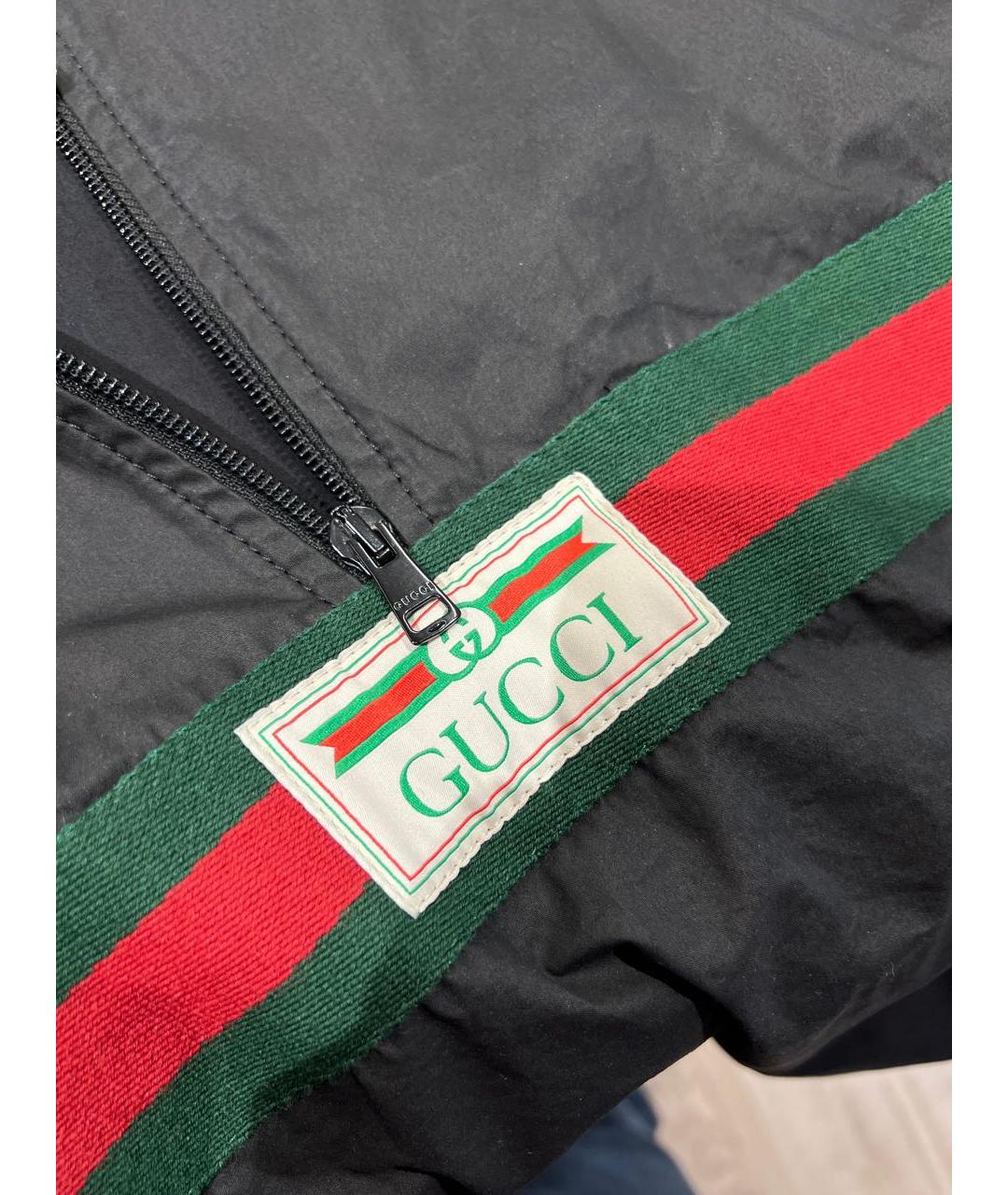 GUCCI Черная полиэстеровая куртка, фото 2