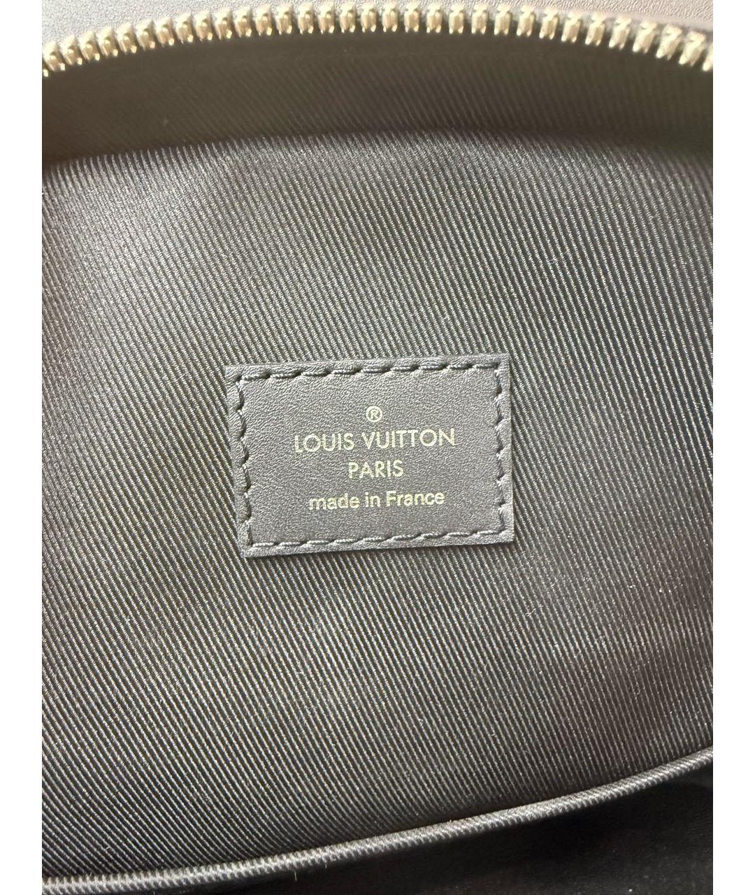 LOUIS VUITTON Черная кожаная сумка на плечо, фото 8