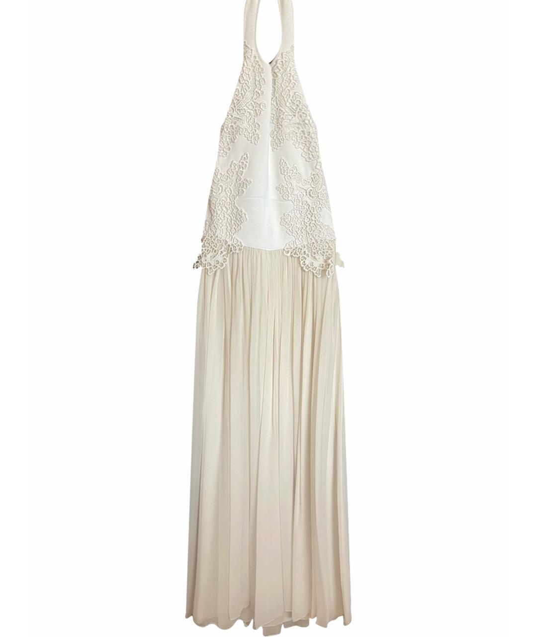 ELIE SAAB Бежевое шелковое вечернее платье, фото 1
