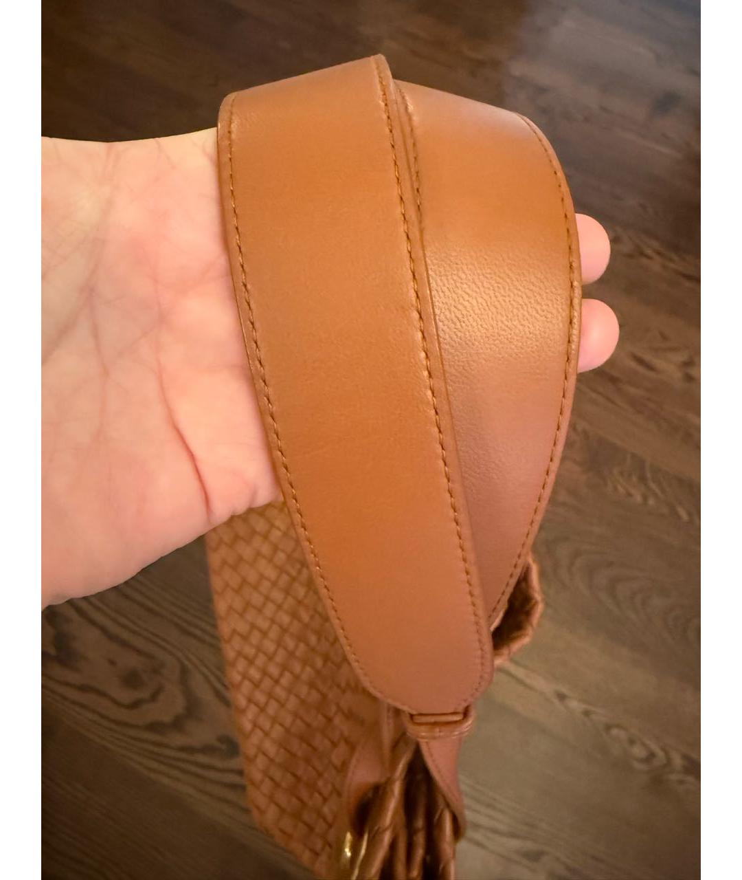 BOTTEGA VENETA Коричневая кожаная сумка с короткими ручками, фото 8