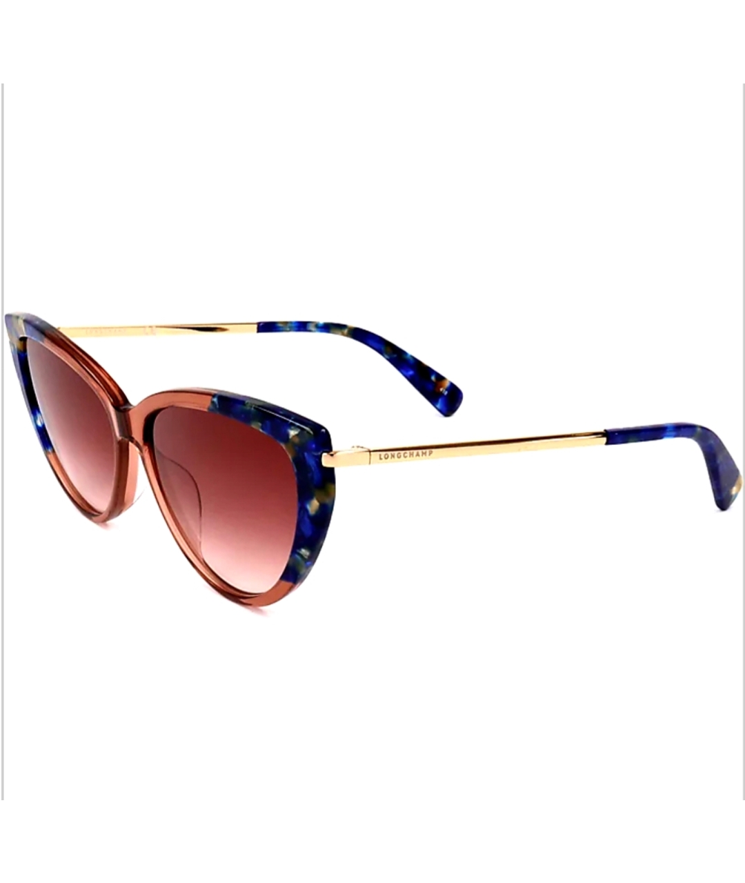 LONGCHAMP Синие металлические солнцезащитные очки, фото 1